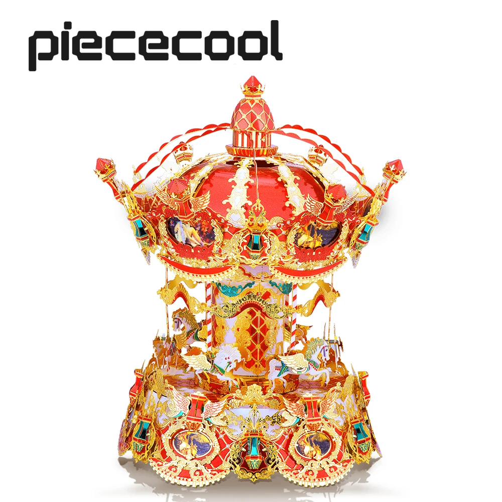 

Piececool Model Building Kits Merry Go Round Puzzle 3D Metal DIY Kits Creative Toys