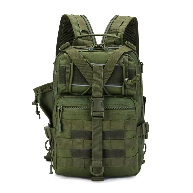 

Tactical Fishing Backpack Large Storage Hiking Climbing Trekking Camping Bag Multifunctional Outdoor Travel Trip Sports Knapsack