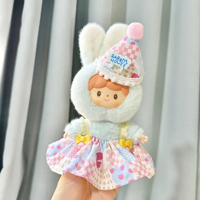 For 14cm Zzoton Bunny Doll outfit Delicious Tutu Series Plush Doll Clothes Colored Cake Hat Set