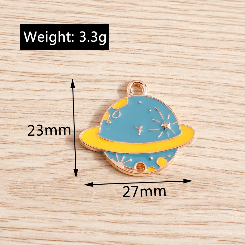 Tusember 10 Stück Cartoon Emaille Sonne Mond Stern Charms Anhänger für Halskette Ohrringe Armband DIY Schlüsselanhänger Schmuckherstellung Zubehör – Detail 26