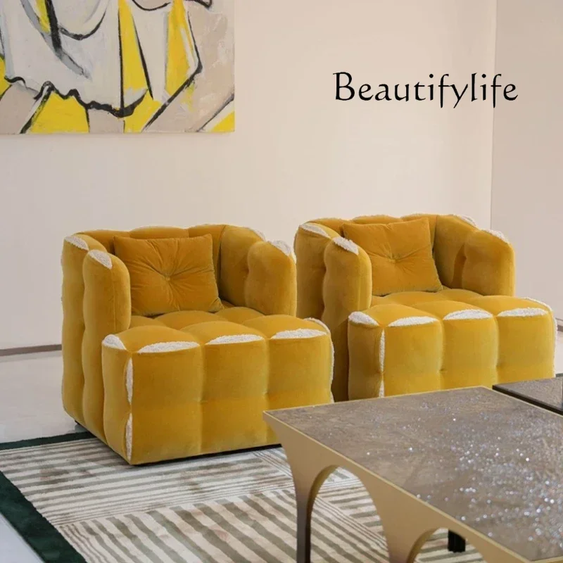 

M Relaxing Cozy Fancy Chairs Chair Unique Soft Velvet Puffs Living Room Chairs Recliner Modular Designer Sofy Do Salonu Furnitur