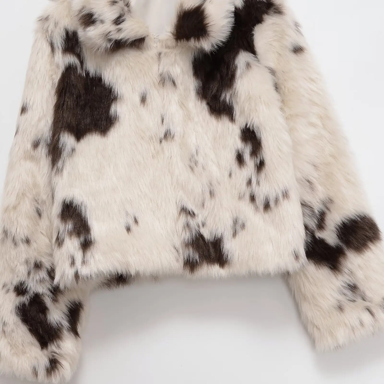 معطف نسائي من JNLEAOG بتصميم مطبوع عليه حيوانات من الفرو الاصطناعي مناسب للخريف جديد من ألياف البوليستر طويل...