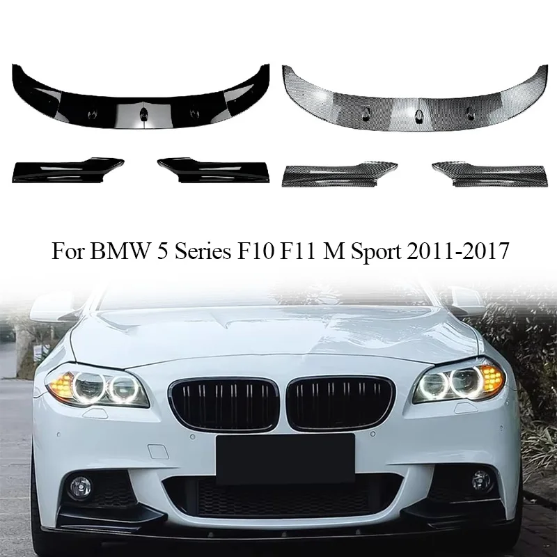 Передний бампер автомобиля для BMW 5 серии F10 F11 M Sport 2011-2017, передний спойлер автомобиля, диффузор, сплиттер, автозапчасти, автомобильные аксессуары