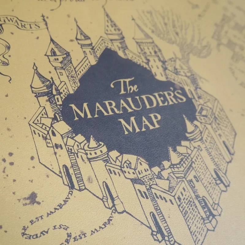 2024 New Hot Sale 45*120cm Harri Series Magic Academy Extra Large The Marauder\'s Map Book Desk Mat Mousepad Toy for Decorations