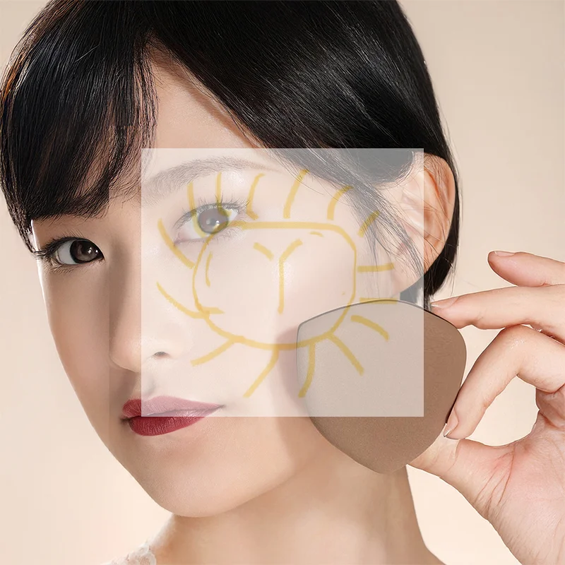 1/2 pçs almofada de ar puff maquiagem liquidificador esponjas para fundação pó corretivo detalhe compõem aplicador ferramenta beleza cosmética