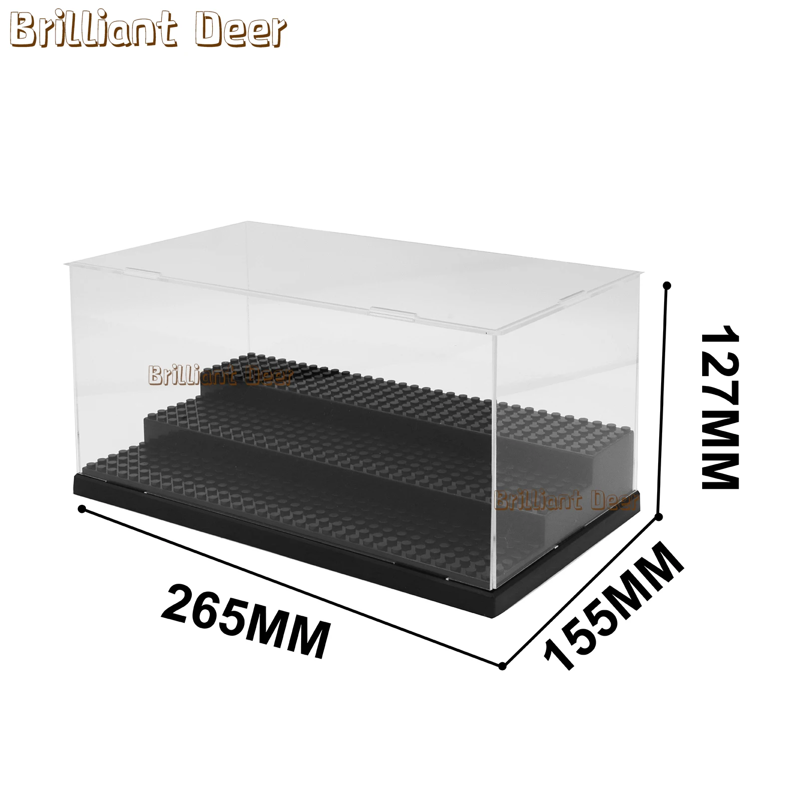 Stapelbare, stofdichte acryl displaybox opbergkoffer voor bouwstenen, stadsfiguren en speelgoedautomodels voor verzamelaars.