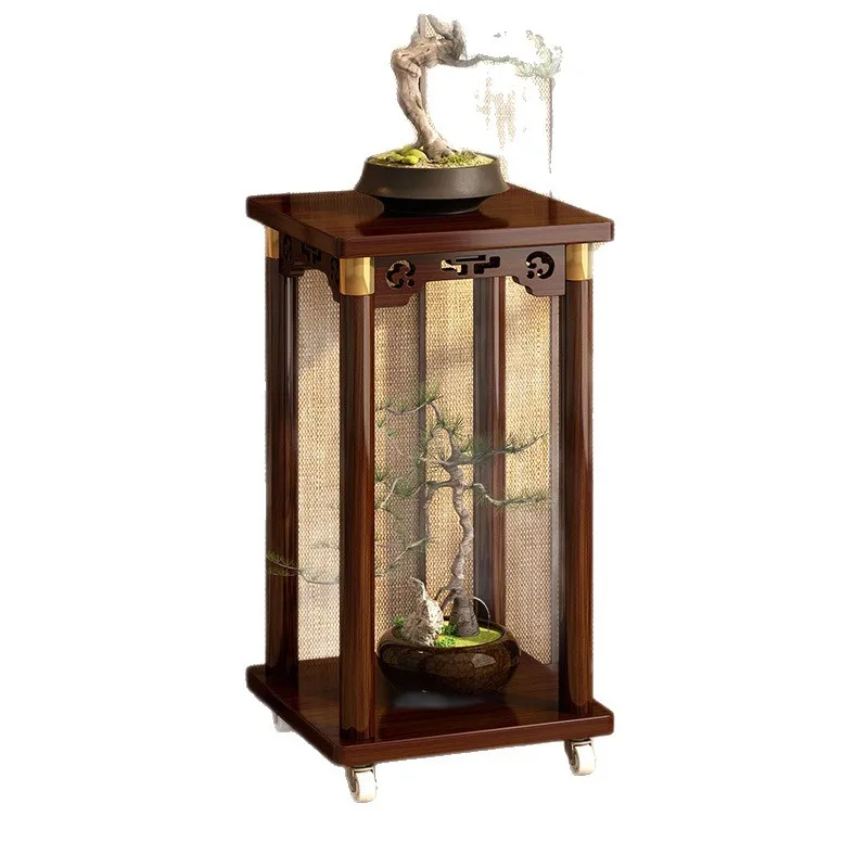 Flower table shelf decorative flower shelf balcony floor movable bamboo indoor multi-layer floor one piece delivery