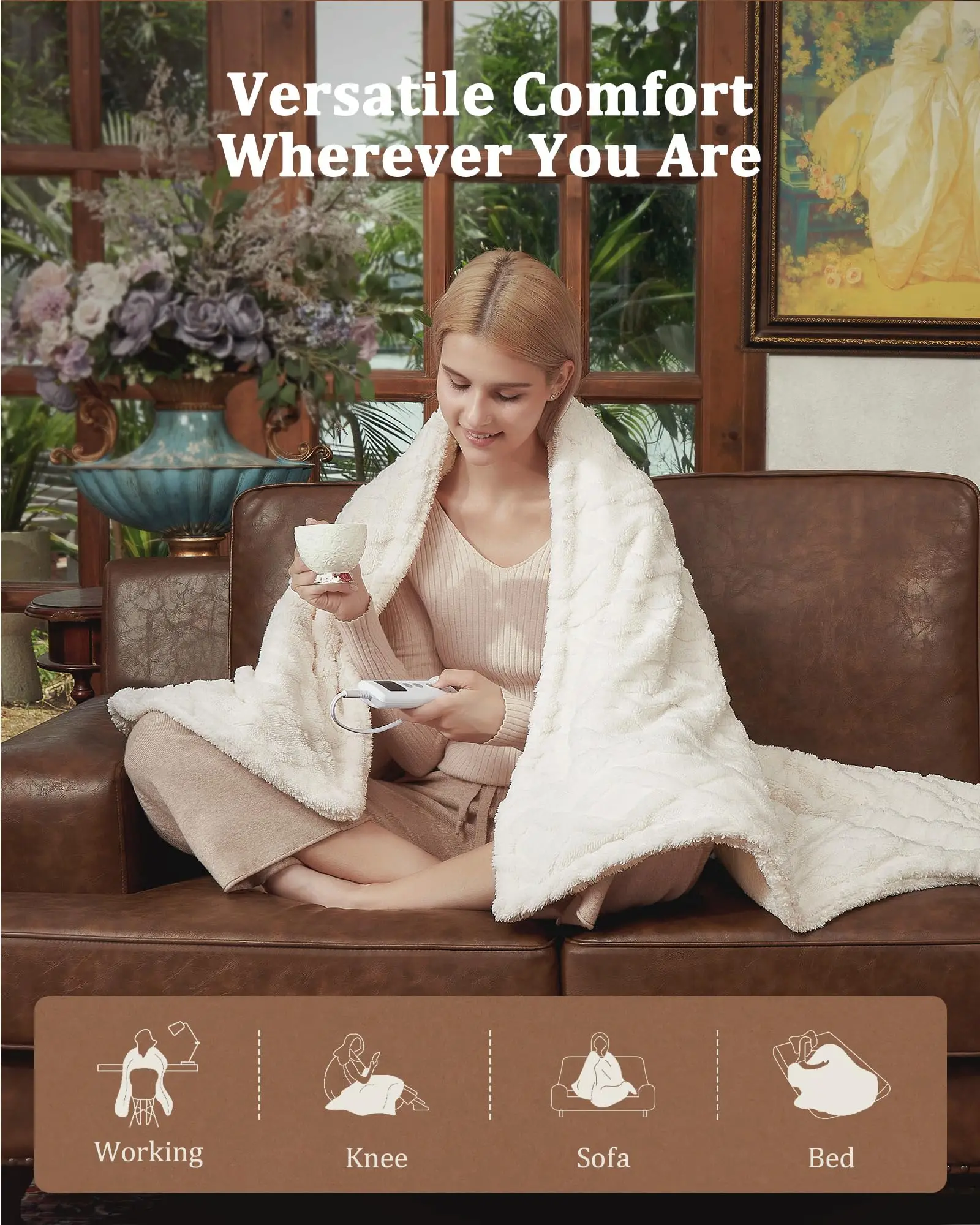 Electric Heated Throw Blanket 50
