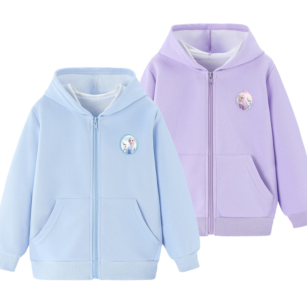 Disney Cartoon Anime Elsa Princess periphery Women's Zipper Hoodie Autumn and Winter Autumn and Winter Couple's Zipper Hoodie