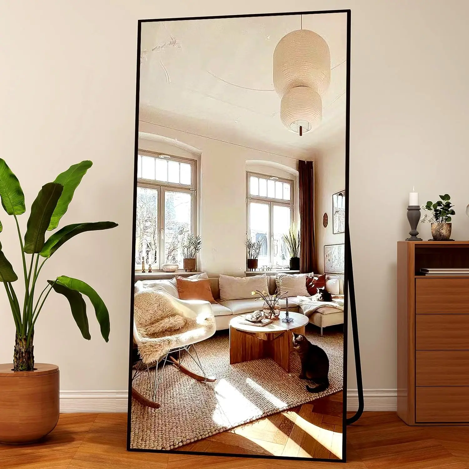 

Extra Large 71"x30" Full Length Mirror Standing Hanging or Leaning Rectangle Mirror for Wall or Floor Wall-Mounted