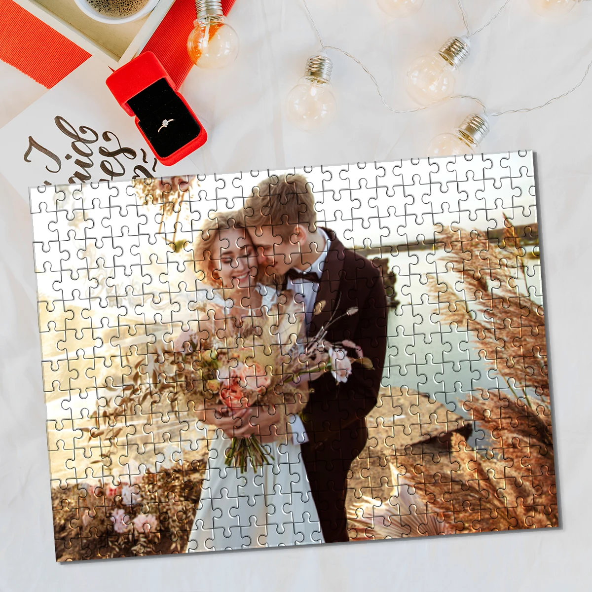 Creative Custom Photo Customized Picture Mosaic Personalized Photo Personalised Decompression Puzzles  for marriage  wedding