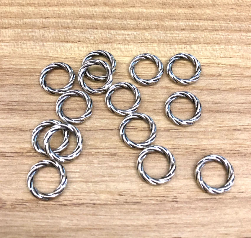 

100pcs 9mm Zinc Alloy metal ring charms for jewelry handmade HW3296