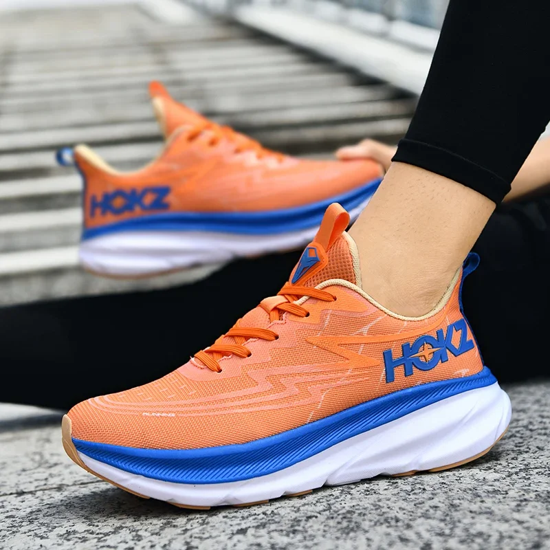 Men's Running Shoes Jogging Trainer Outdoor Cushioning Race Sneakers Non-Slip Luxury shoes Breathable Mesh Couple Off-road Shoes