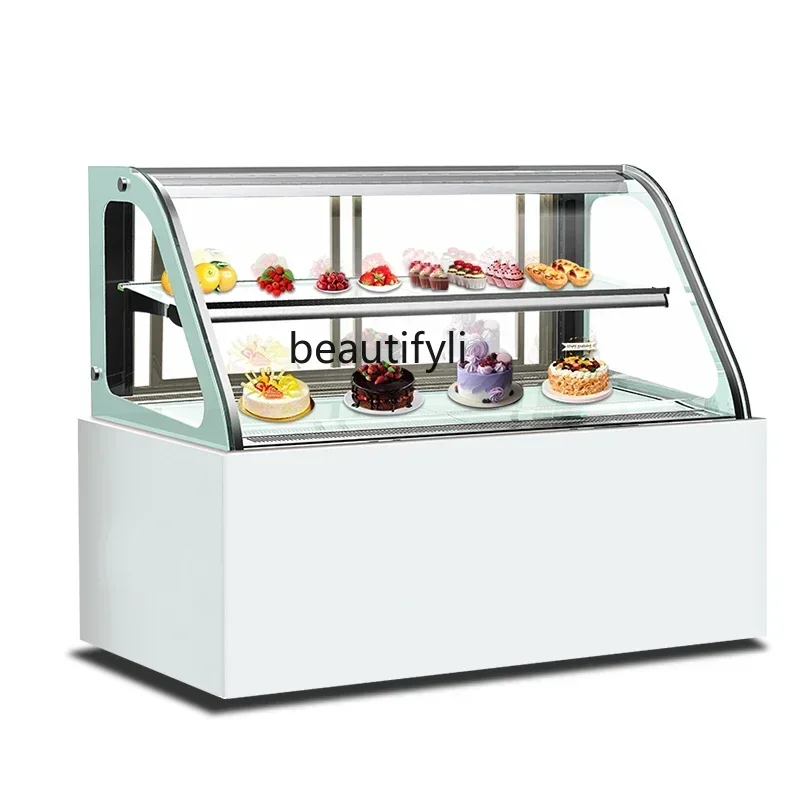 

Z189 A56 Curved cake refrigerated display cabinet Commercial dessert cabinet Air-cooled curved cake fresh-keeping freezer