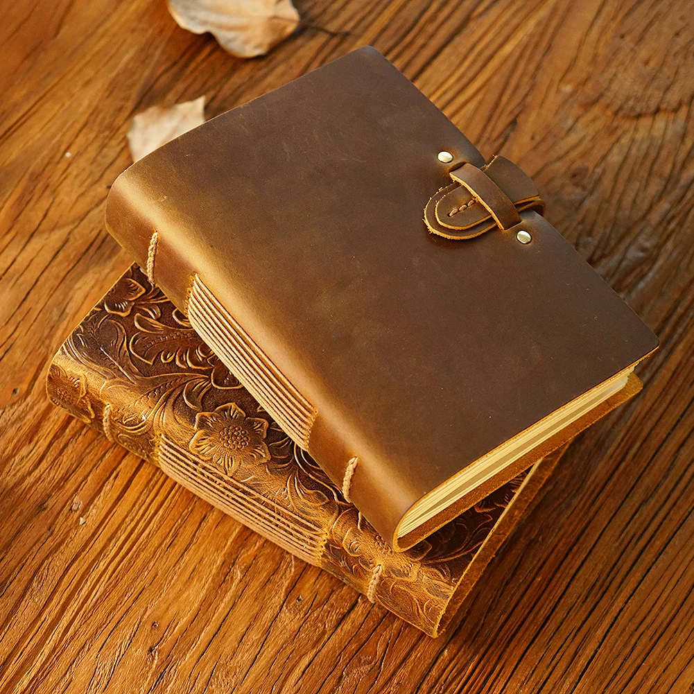 

Original handmade sketchbook cowhide vintage leather notepad Creative notebook Notebook Gift book