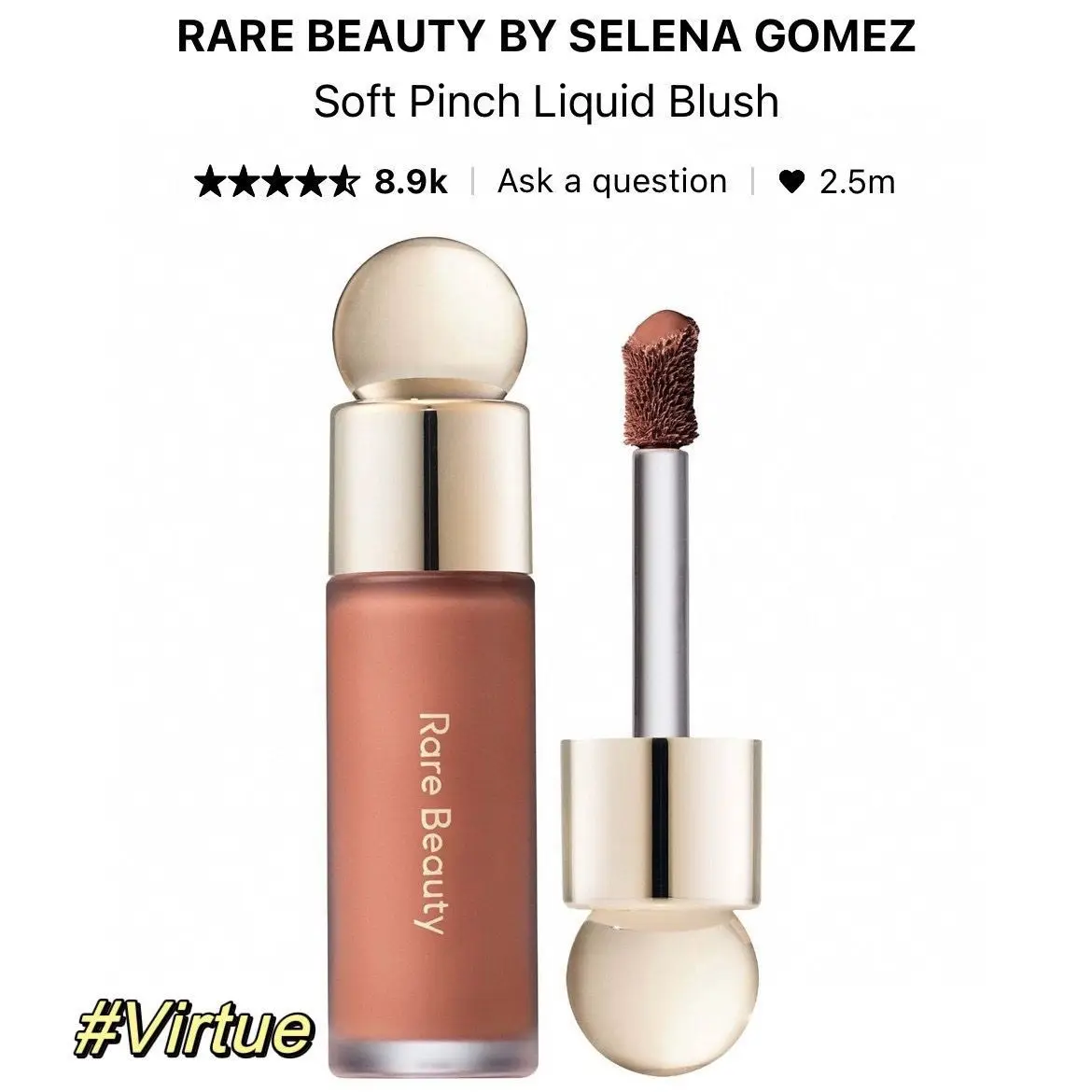 บลัชออน 3-in-1 Rare Beauty สำหรับแก้ม ตา ปาก เนื้อเนียนนุ่ม ติดทนนาน ใช้ได้หลายแบบ ขนาด 7.5 มล.