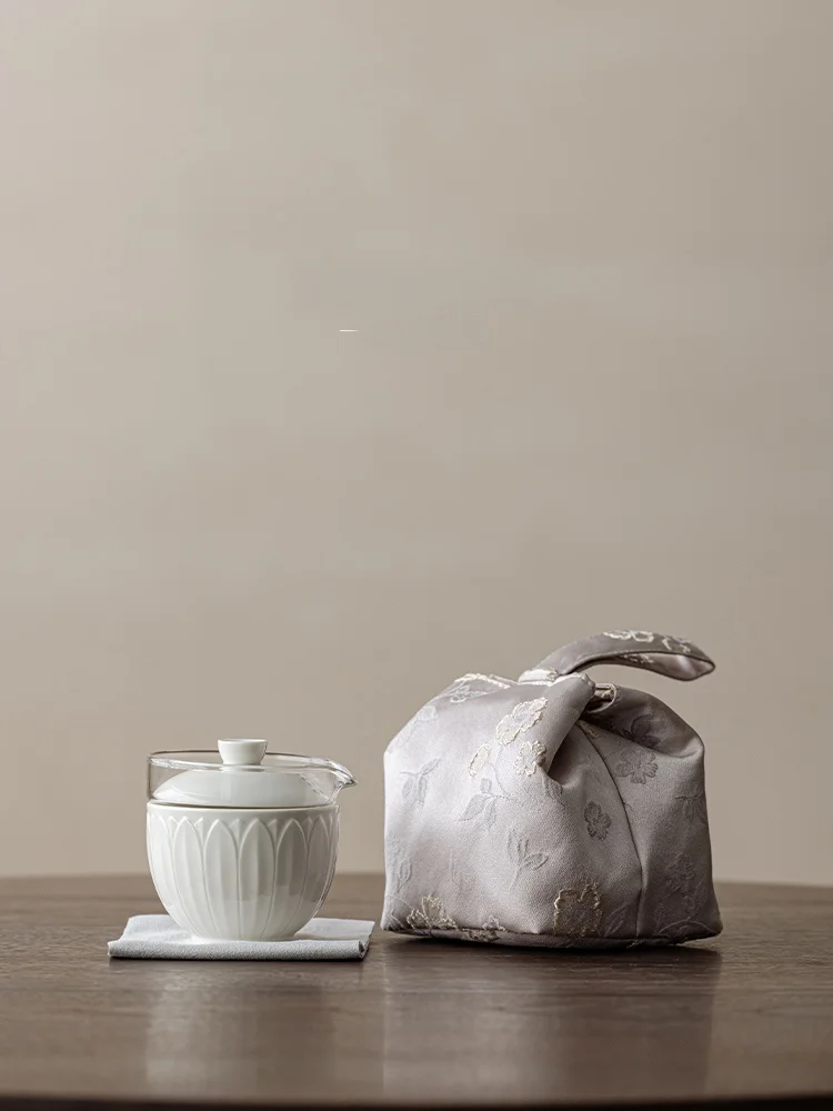 

Portable Travel Tea Set for Women Handheld Pot And Cup Set Cerc Material Personal Size Tea Kit Qui Guest Cup Included