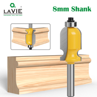 LAVIE 1pc 8MM Shank Architectural Molding Line Router Bit Woodworking Milling Cutter For Wood Bit Face Mill Wood MC02080