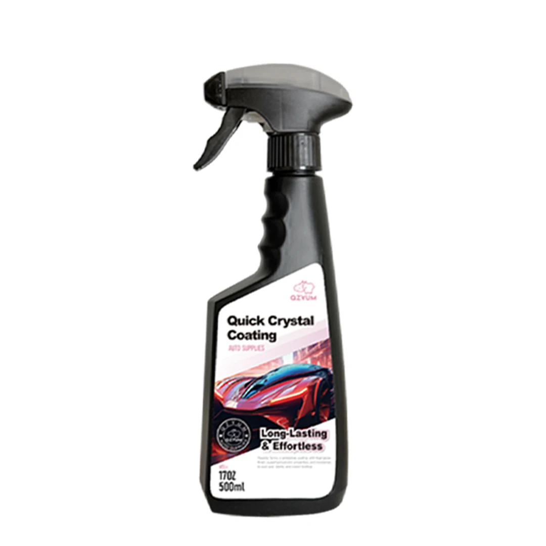 

QZYUM Car Quick Detailer Spray, Hydrophobic Crystal Coating for Paint, Glass, Wheels & Mirrors, Long-Lasting Glossy Finish