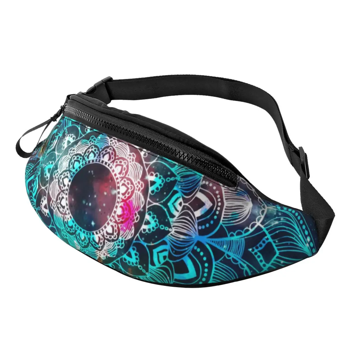 Custom Bohemia Ethnic Mandala Flower Pattern Fanny Bag Customized Crossbody Waist Pack Women Men Travel Hiking Phone Money Pouch