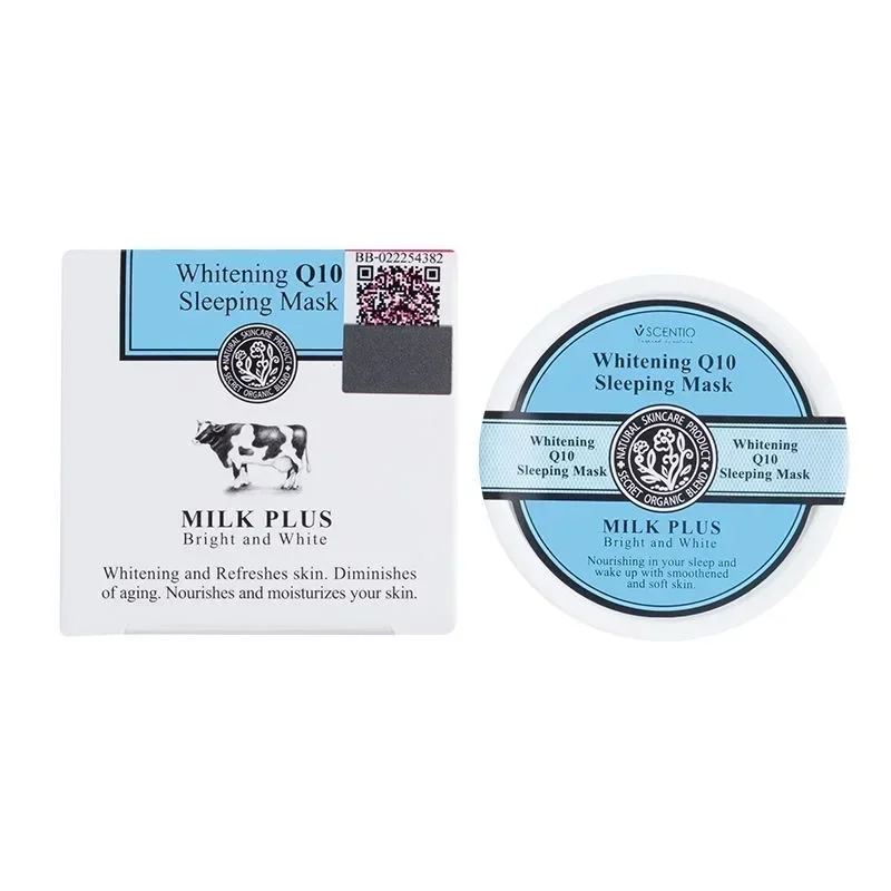 Beauty Buffet Milk Plus Maschera per dormire sbiancante Q10 45 g Nutriente Riparazione notturna