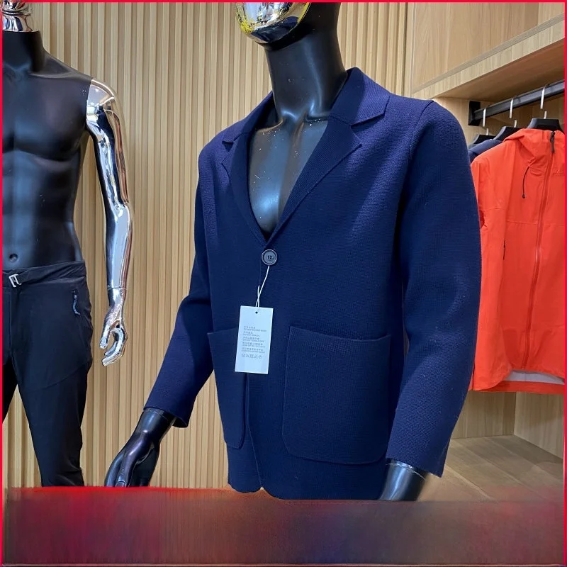 

High-End Nordic Sle Men's Knitted Woolen Cardigan Sweater Autumn Winter Tailored Suit Sle Faionable Urban Long Sve C...