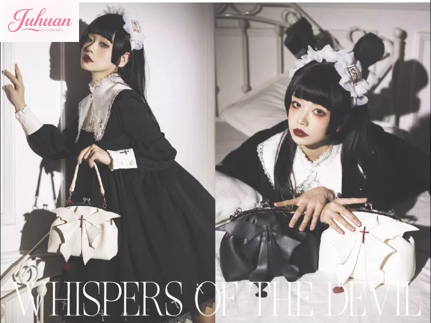 الحلو بارد الظلام القوطية الكرتون الشيطان الصغير لوليتا حقائب كتف لو الأم JK المتخصصة حقيبة يد أصلية مع هالوين كوس حقيبة فتاة