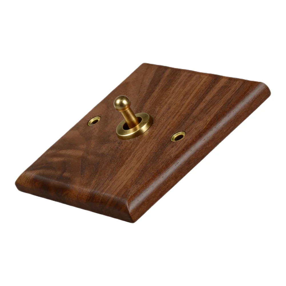 Ceiling Fan Control Brass Lever Home Interior Lighting Decoration Premium Black Walnut Wood Safe Operation For Home Lighting