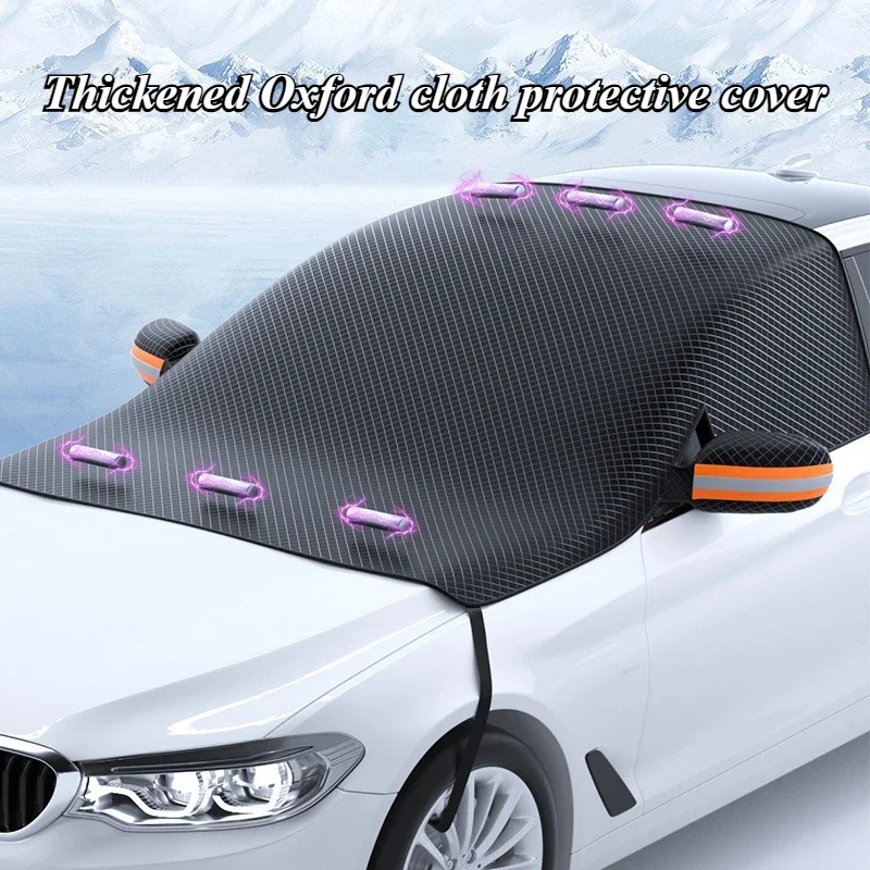 Car Winter Car Window Snow Cover Magnetic Snow Shield Glass Sun Visor Front Glass Sunshade Snow-proof Halfcover Auto Accessories