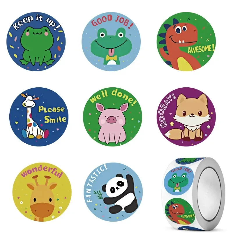 Cute Sticker for Kids Animals Face Reward Sticker for Classroom Teacher Supplies Motivational Scrapbooking