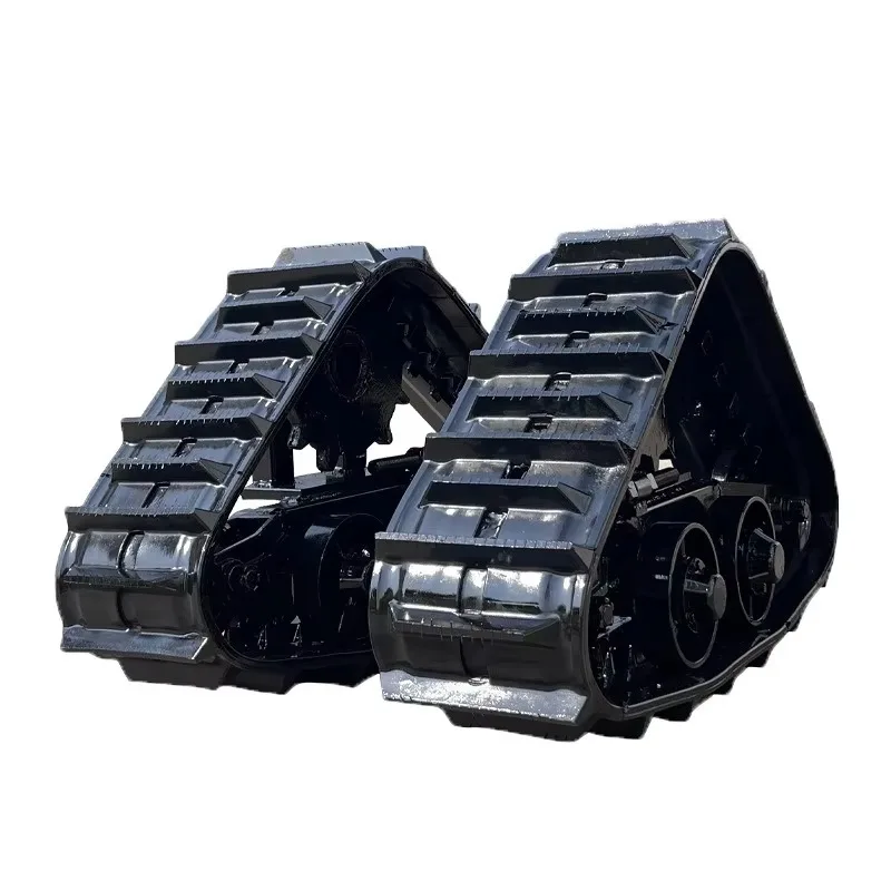 

Triangular crawler chassis of corn machine wholesale, modified crawler chain rail rotary tiller chassis customization