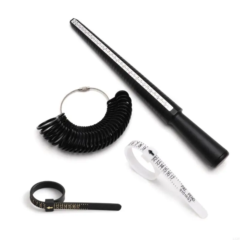  Professional Ring Size Gauge Plastic Finger Circumference Measurement Device