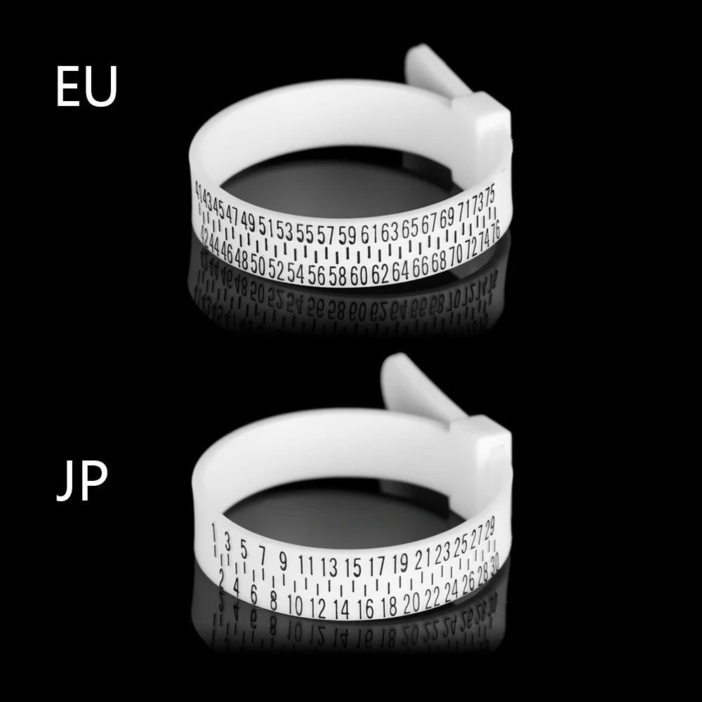 Men and Womens Sizes A-Z White/Black UK/US/EU/JP Genuine Tester Wedding Ring Band Finger Gauge Ring Sizer Measure