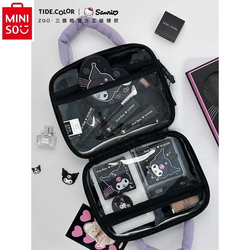 Miniso San Liou Hallo Kitty Kuromi Handtasche Student große Kapazität tragbare Mode Frauen Lagerung vielseitige Umhängetasche