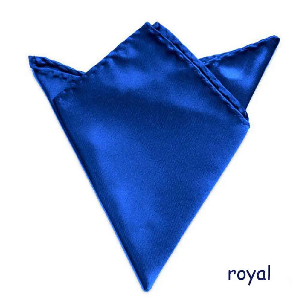Formal sólido cetim liso para vestido de casamento festa sólido formal terno quadrado lenço simples bolso quadrado lenço de seda