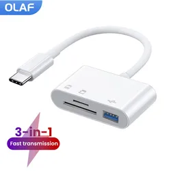 Olaf 3 In 1 Type C SD TF Card Reader Micro SD Smart Memory Cardreader For Macbook Samsung Huawei Xiaomi OTG Writer Compact Flash