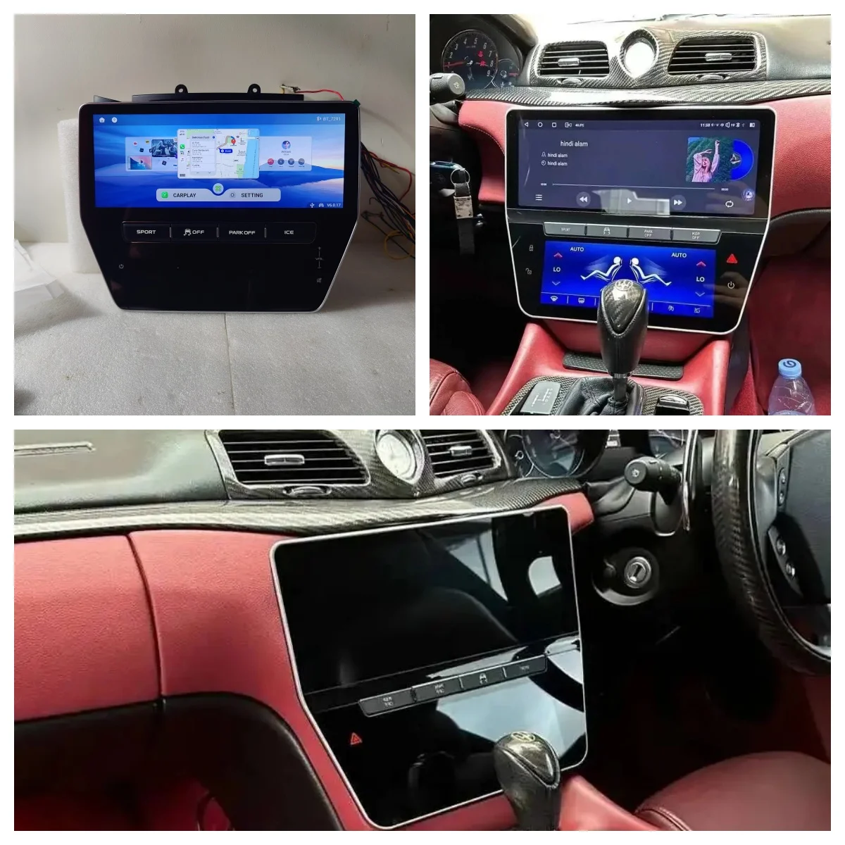 Android Screen For Maserati Gran Turismo GT 2007-2015 Carplay Car Radio Auto Stereo Audio Multimedia Video Player GPS Navigation
