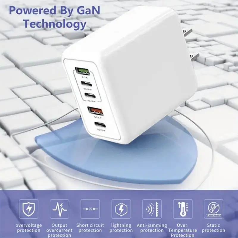 Xiaomi GaN Charger USB 120W Muti 5 Ports PD Quick Fast High Speed Charging Type C Phone Adapter For IPhone 15 Xiaomi 13 Samsung