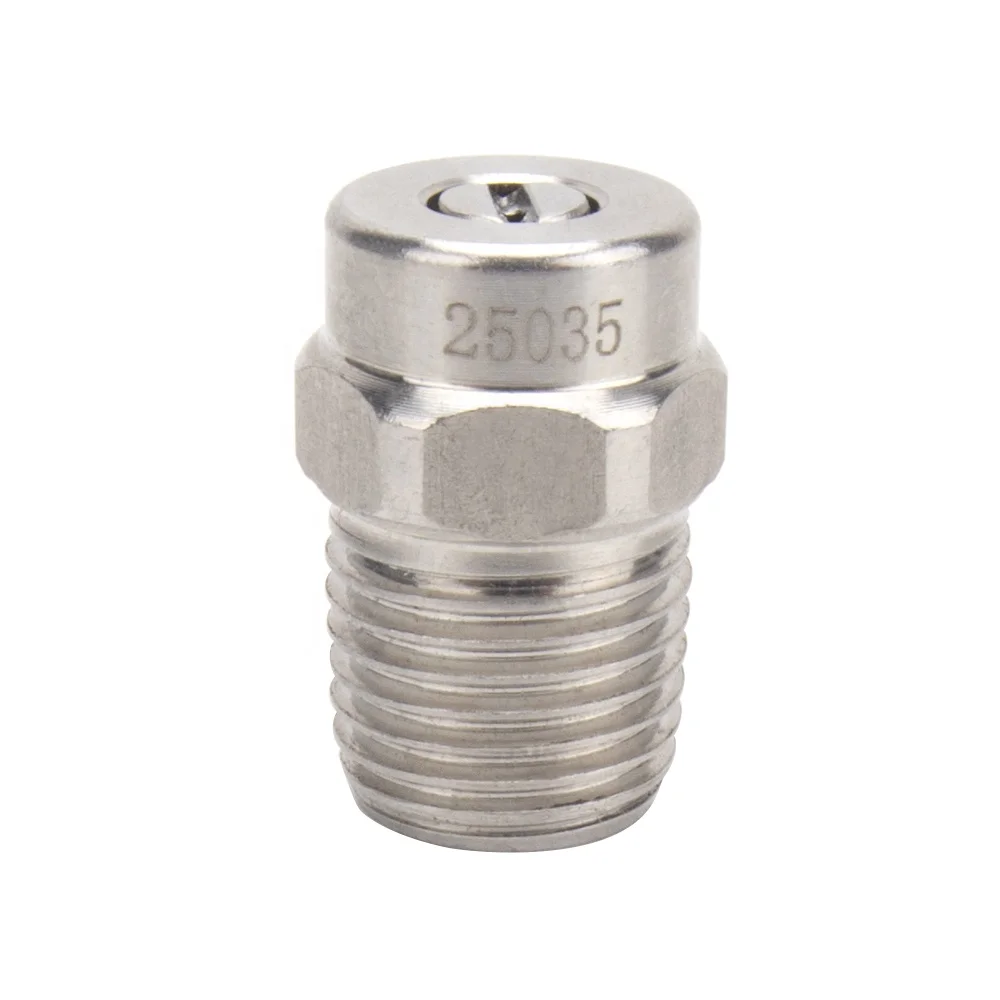5PCS 1/4 0° 15° 25° 40° High Pressure Cutting Washer Spray Nozzle SS304  Flat Fan Tip for Workpiece Resin Removal Cleaning