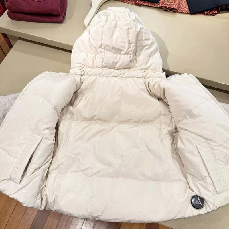 لكل بيع 2025 الخريف الشتاء BP طفل الفتيات يندبروف سميكة الدافئة مقنعين أسفل سترة الفتيان السترات الاطفال مزدوجة الوجهين يمكن ارتداؤها