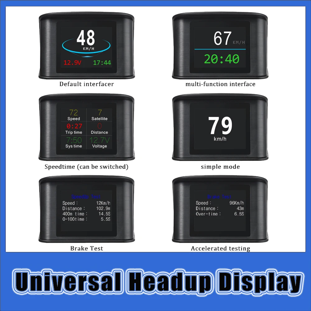 

Universal Car Head Up Gps Display Car Smart Gauge Digital Speed Gauge with Overspeed Alarm System for All Car Safely