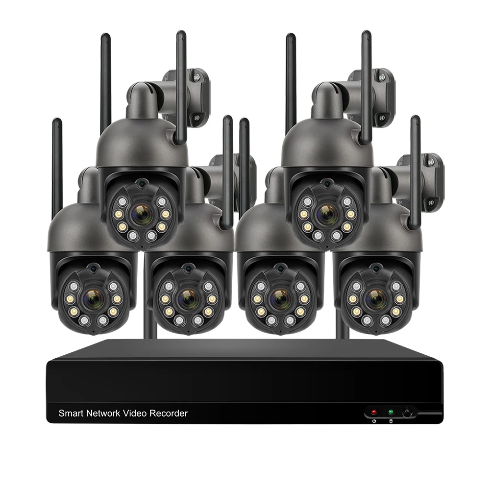 

TF Card Storage Wireless H.265 3MP WIFI Security Dome Camera System Surveillance CCTV Nvr 8 Ch NVR Kit