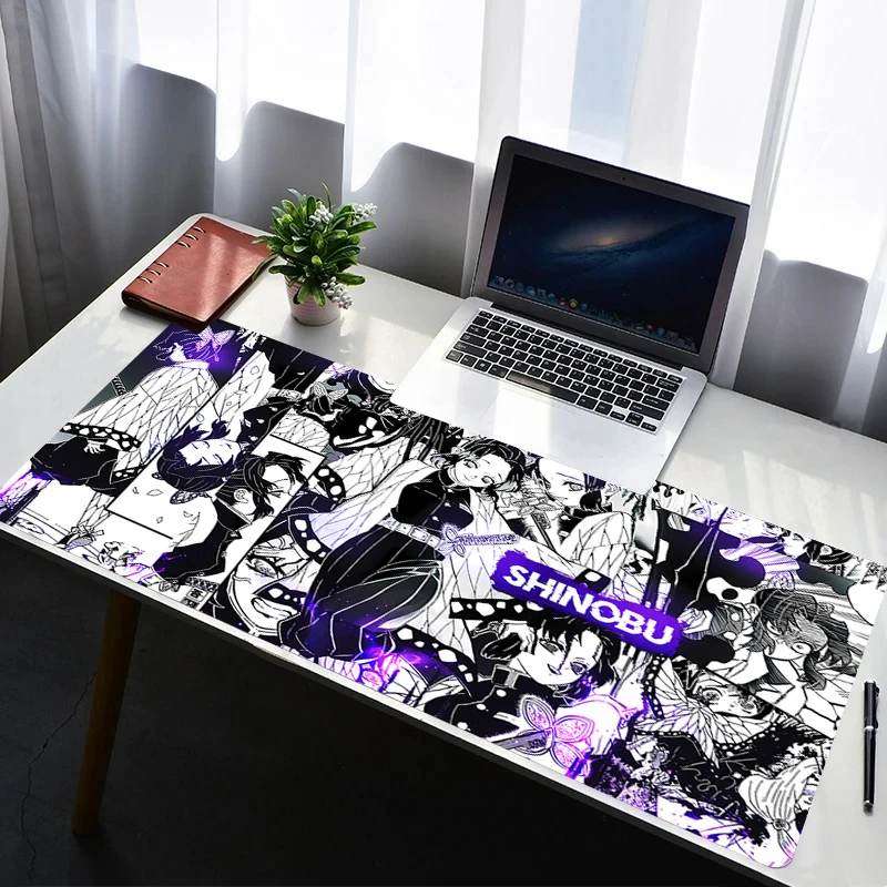 

Mouse Pad Computer Gaming Accessories Mousepad Extended Desk Mat Laptop Gamer D-demon Slayer Kochou Shinobu Rubber Keyboard Pad