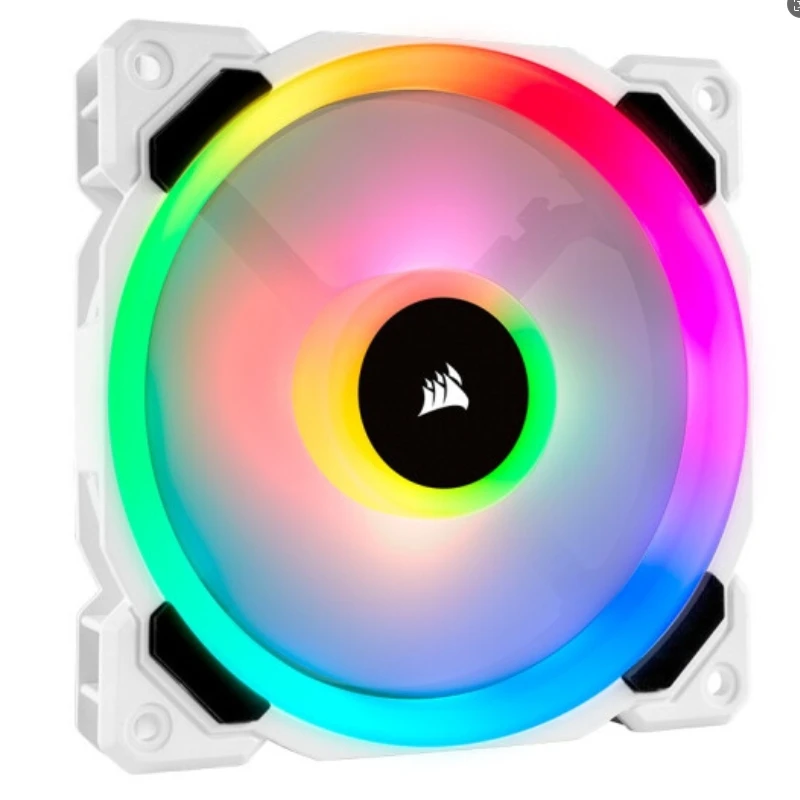 Corsair Fans LL120 RGB 120mm Dual Light Loop RGB LED PWM Fan for Desktop white