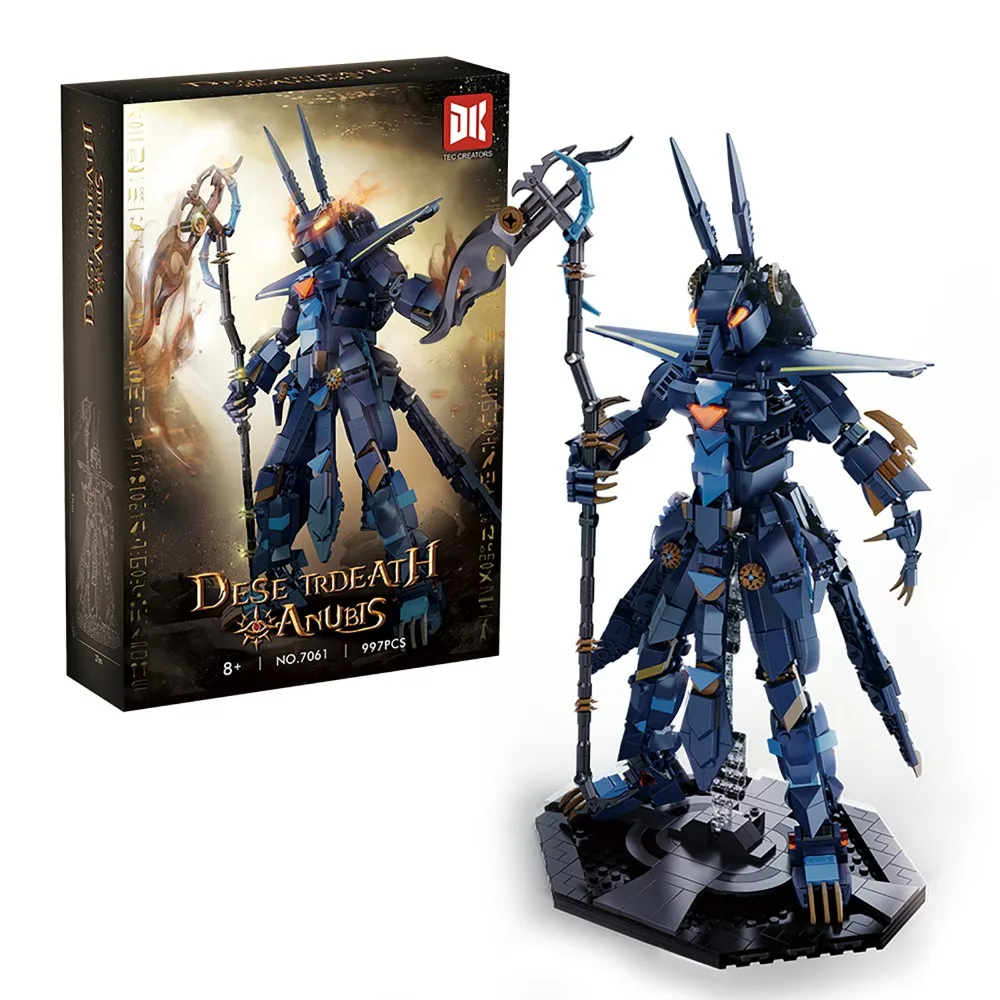 

DK7061 997 шт. Anubis Desert Reaper Mech Collector Edition Модель из мелких частиц Креативная сборка Строительные блоки Подарочный набор