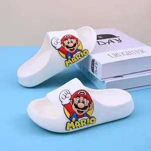 Super Mario Bros Slippers para niños New Mario Boys 'Interior, mediano y grande para niños Anti-Slip Home Soft Bottom Wear 8 mejores zapatillas Mario de ventas - №8