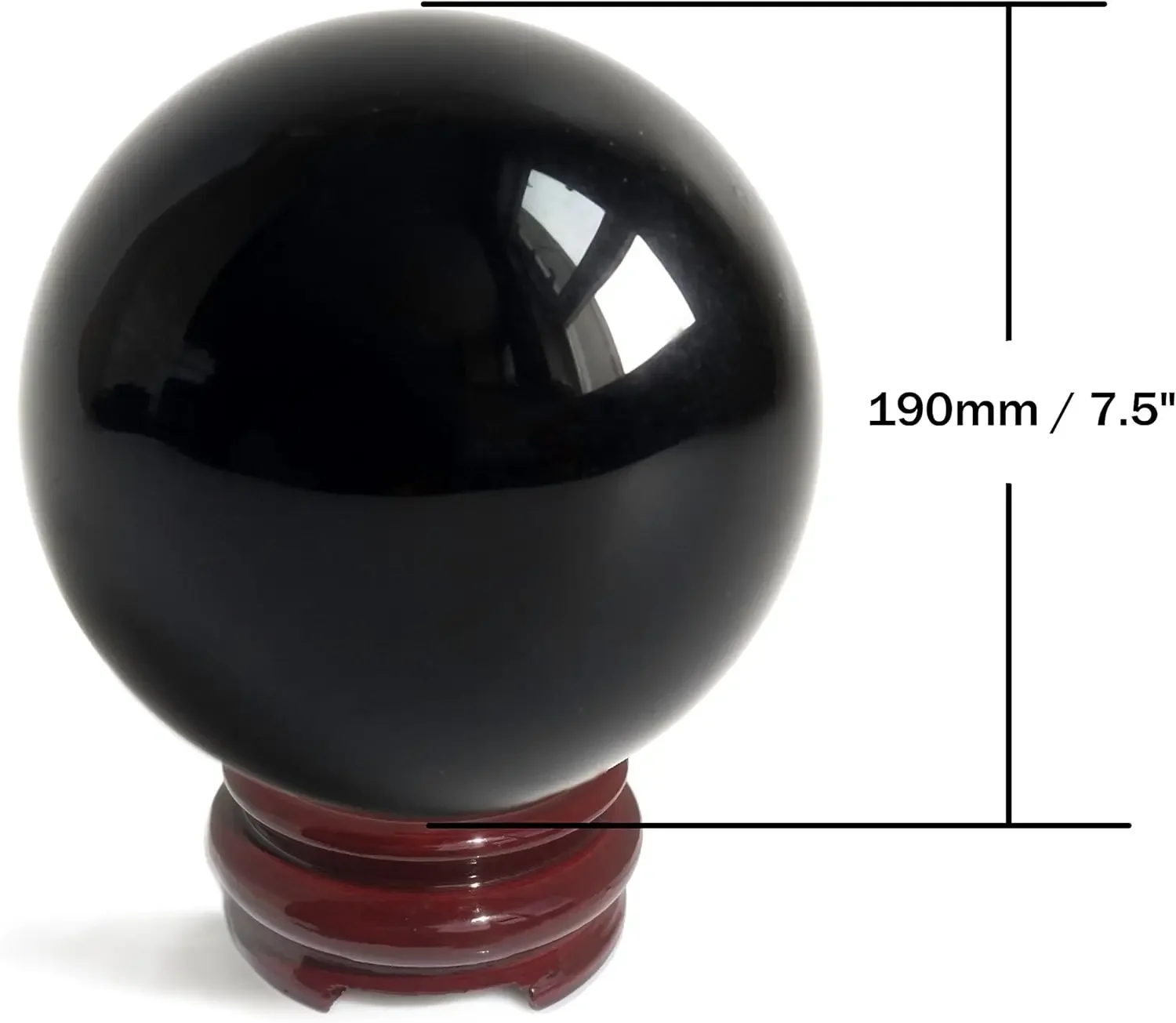 Obsidian Crystal Ball 190 mm/7.5