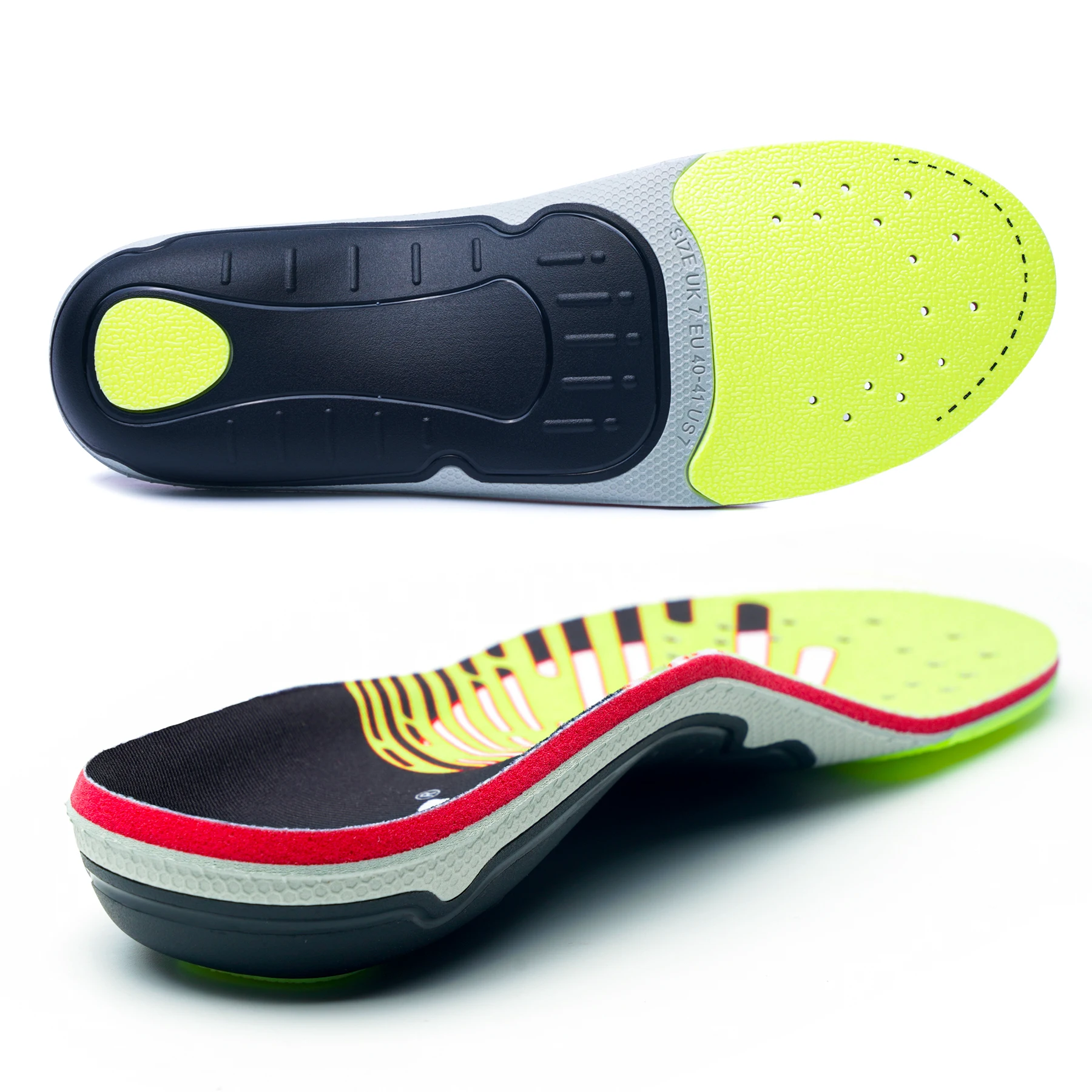 Plantar Fasciitis Insoles, Orthopedic Arch Support Inserts Men Women Heel Pain Relief, Flat Feet Insoles for Work Boots