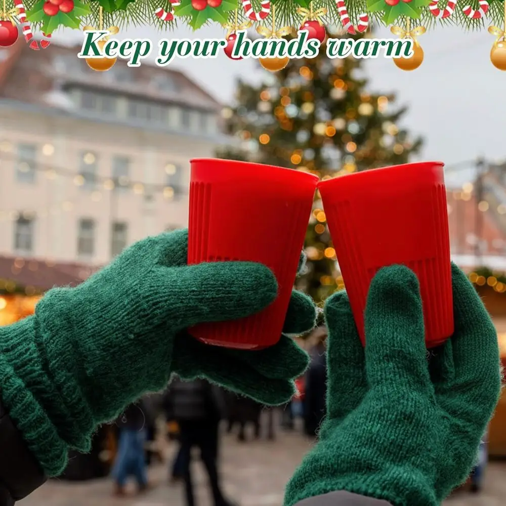Комплект из 100 теплых вязаных перчаток для зимы — идеально подходят для мужчин, женщин и благотворительных