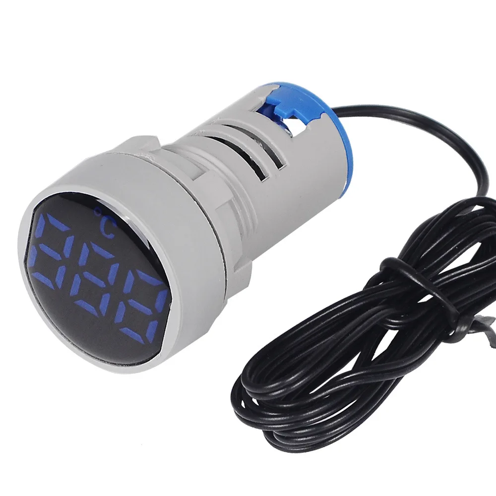 ST16C Small 22mm LED Digital Display Tempetature Indicator Signal Thermometer Measuring Range -20-199 Celsius Tempetature Meter